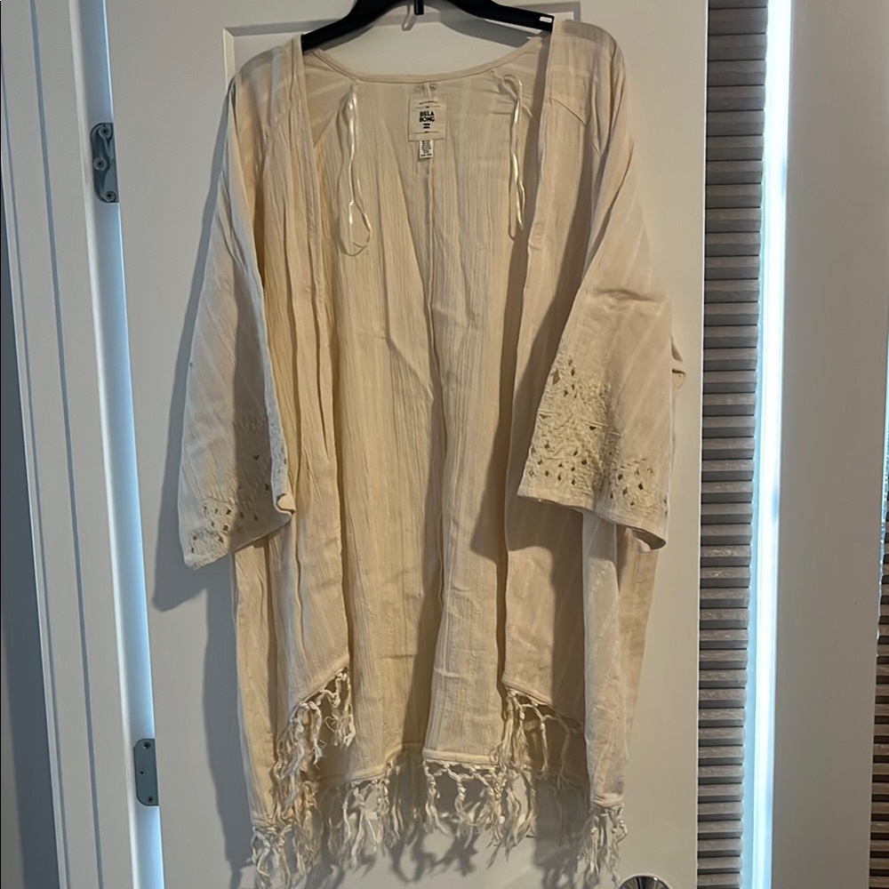 Billabong Cream Fringe Kimono